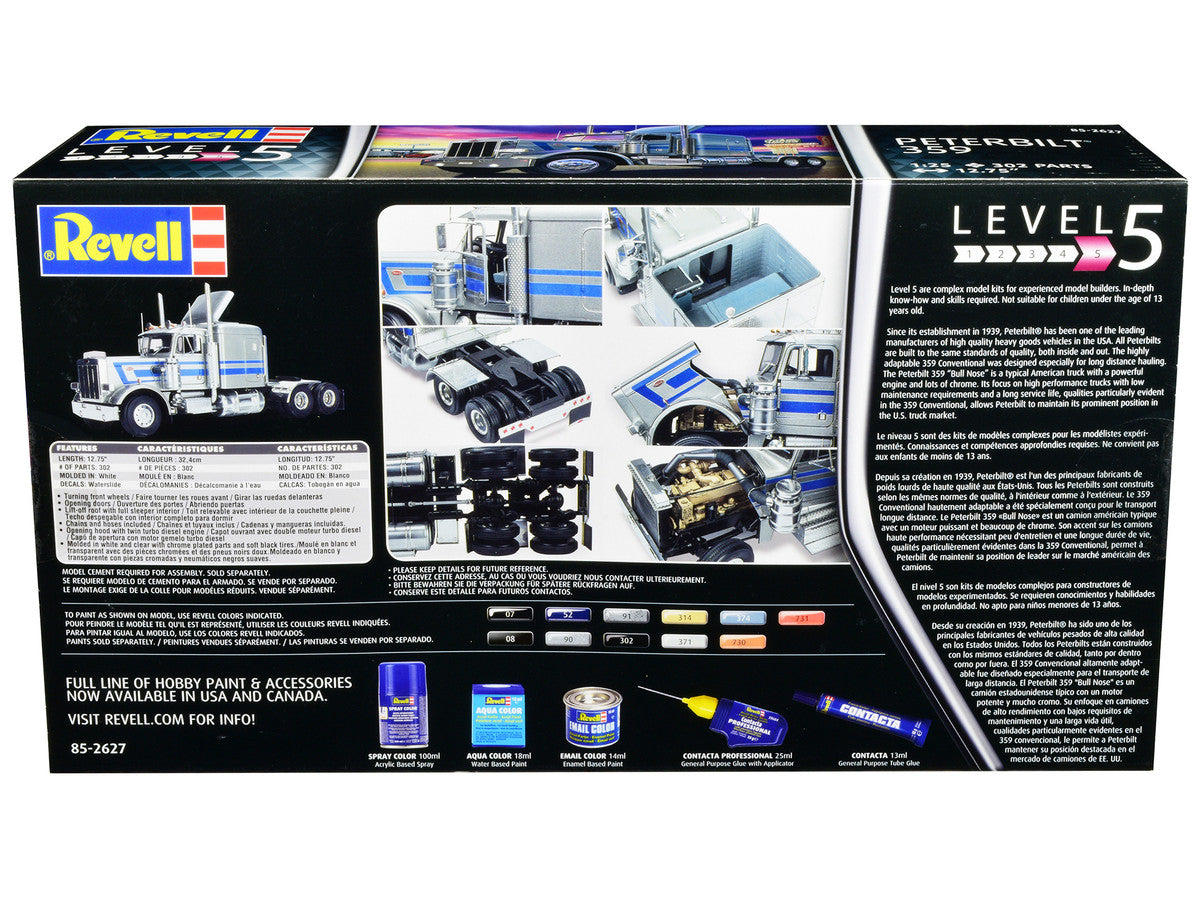 Level 5 Model Kit Peterbilt 359 Truck Tractor 1/25 Scale Model by Revell Revell