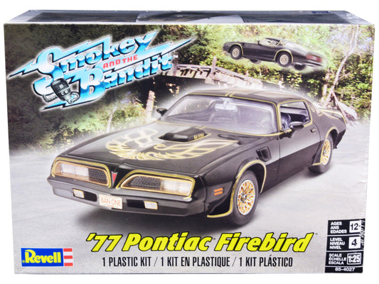 Level 4 Model Kit 1977 Pontiac Firebird "Smokey and the Bandit" (1977) Movie 1/25 Scale Model Car by Revell Revell