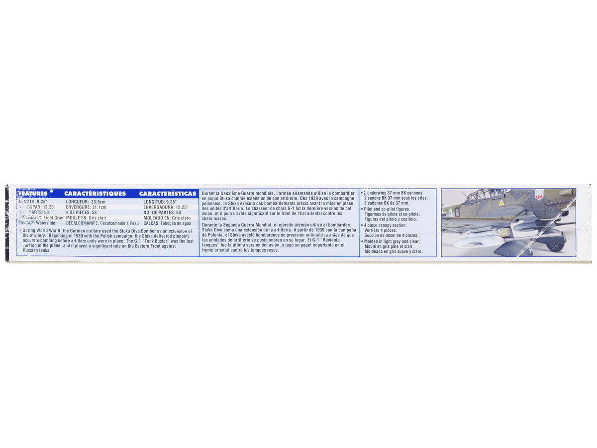 Level 4 Model Kit Junkers STUKA JU 87G-1 Tank Buster Bomber Aircraft 1/48 Scale Model by Revell Revell