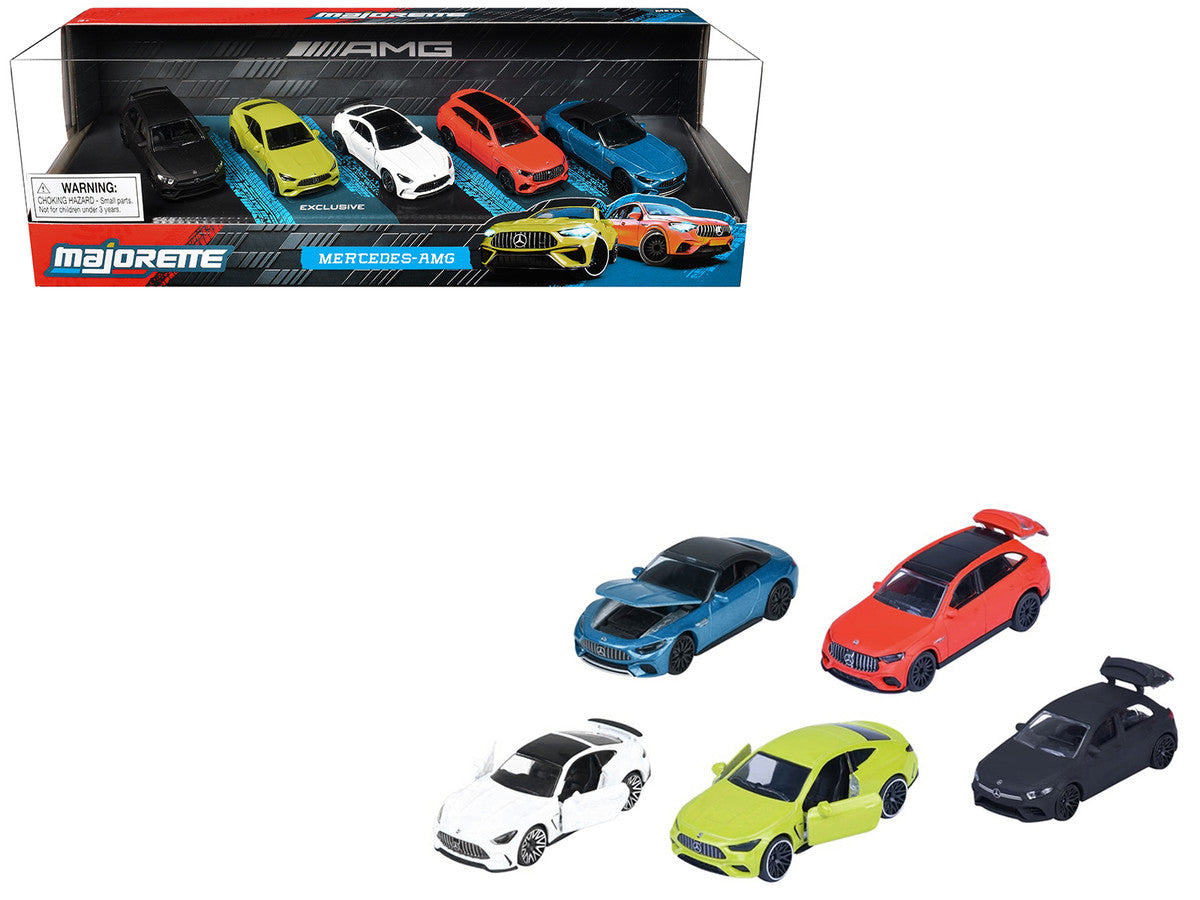 "Mercedes-AMG" 5 Piece Set 1/64 Diecast Model Cars by Majorette Majorette