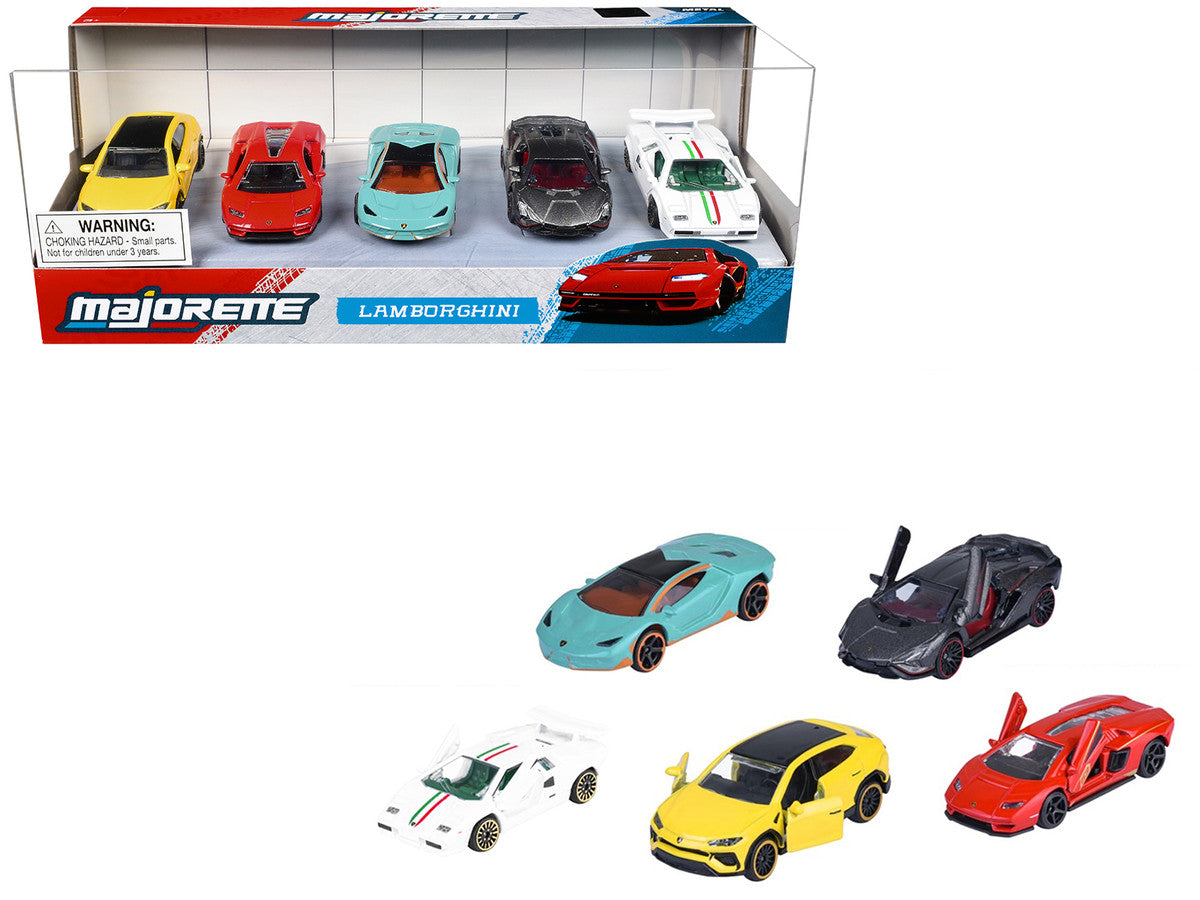 "Lamborghini" (2026) 5 Piece Set 1/64 Diecast Model Cars by Majorette Majorette