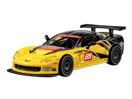 2005 Chevrolet Corvette C6R #69 Yellow and Black "Collection" Series 1/64 Diecast Model Car by Majorette Majorette
