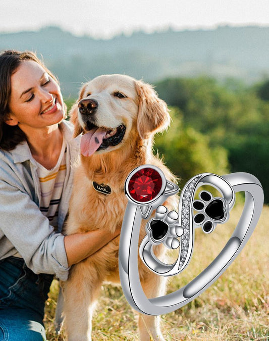 Fashion Dog's Paw Adjustable Ring LadyShow.Store