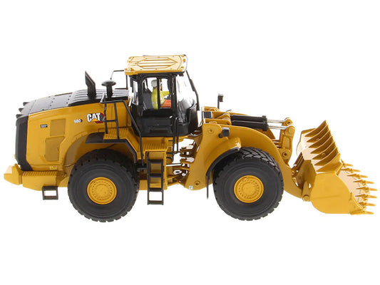CAT Caterpillar 980 Wheel Loader Yellow with Operator "High Line Series" 1/50 Diecast Model by Diecast Masters Diecast Masters