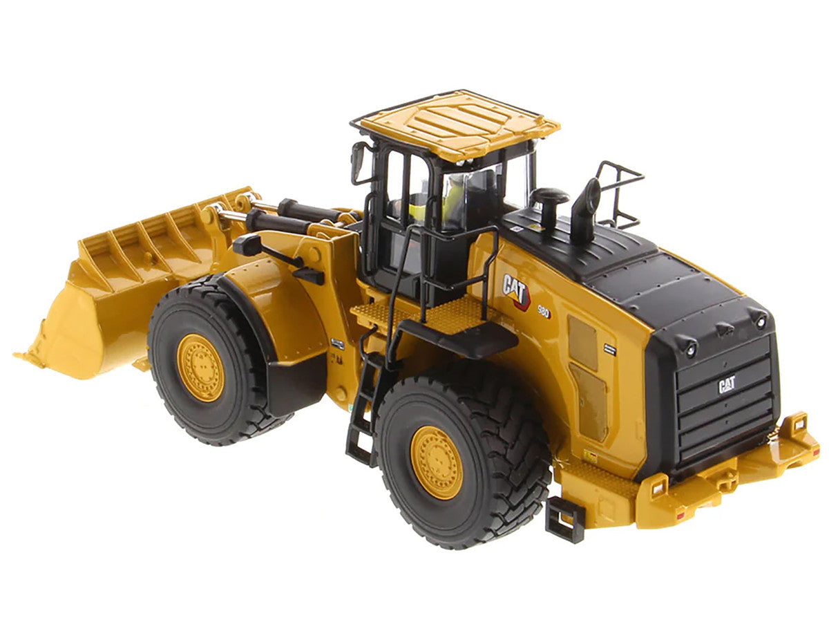 CAT Caterpillar 980 Wheel Loader Yellow with Operator "High Line Series" 1/50 Diecast Model by Diecast Masters Diecast Masters