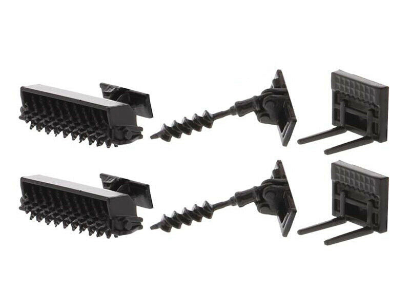Set of 2 pieces CAT Caterpillar 272D2 Skid Steer Loader and CAT Caterpillar 297D2 Compact Track Loader with Accessories 1/64 Diecast Models by Diecast Masters Diecast Masters