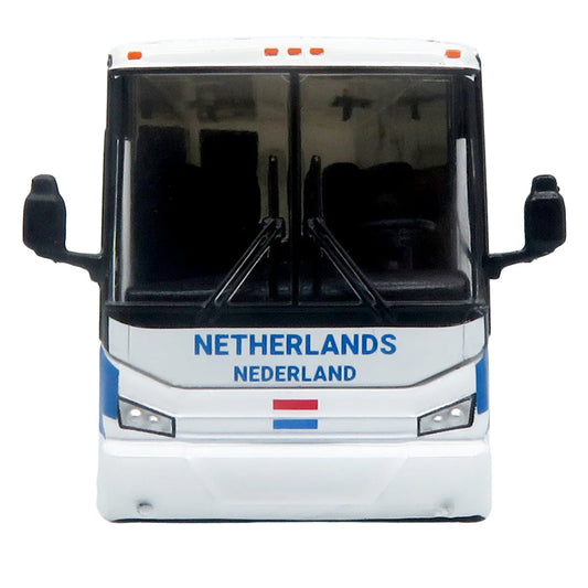 Van Hool CX-45 Coach Bus "Netherlands National Football Team" White with Graphics "International Federation of the Global Game" Series Limited Edition to 504 pieces Worldwide 1/87 (HO) Diecast Model by Iconic Replicas-1