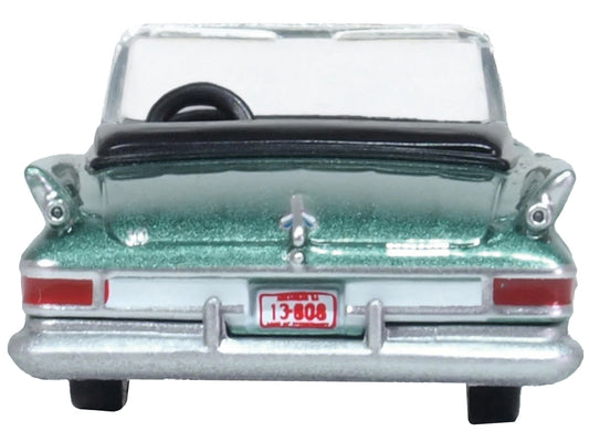 1961 Chrysler 300 Convertible Pinewood Green Metallic 1/87 (HO) Scale Diecast Model Car by Oxford Diecast-1