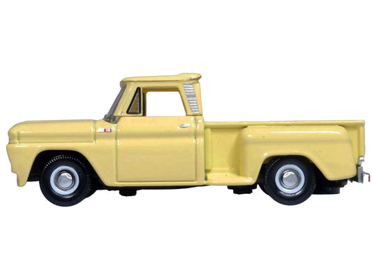 1965 Chevrolet C10 Stepside Pickup Truck Yellow 1/87 (HO) Scale Diecast Model Car by Oxford Diecast Oxford Diecast