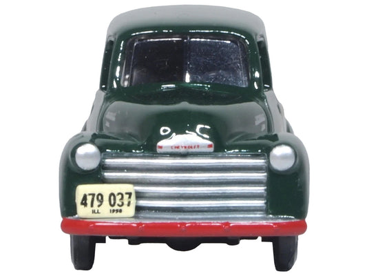 1950 Chevrolet Panel Van "Railway Express Agency" Dark Green 1/87 (HO) Scale Diecast Model Car by Oxford Diecast Oxford Diecast