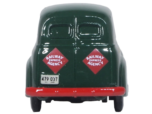 1950 Chevrolet Panel Van "Railway Express Agency" Dark Green 1/87 (HO) Scale Diecast Model Car by Oxford Diecast Oxford Diecast