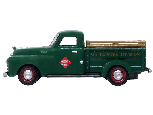 1948 Dodge B-1B Pickup Truck Green "Railway Express Agency" 1/87 (HO) Scale Diecast Model Car by Oxford Diecast Oxford Diecast