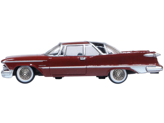 1959 Chrysler Imperial Crown 2 Door Hardtop Radiant Red with Black Top 1/87 (HO) Scale Diecast Model Car by Oxford Diecast-1