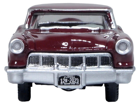 1956 Lincoln Continental Mark II Dark Red 1/87 (HO) Scale Diecast Model Car by Oxford Diecast Oxford Diecast