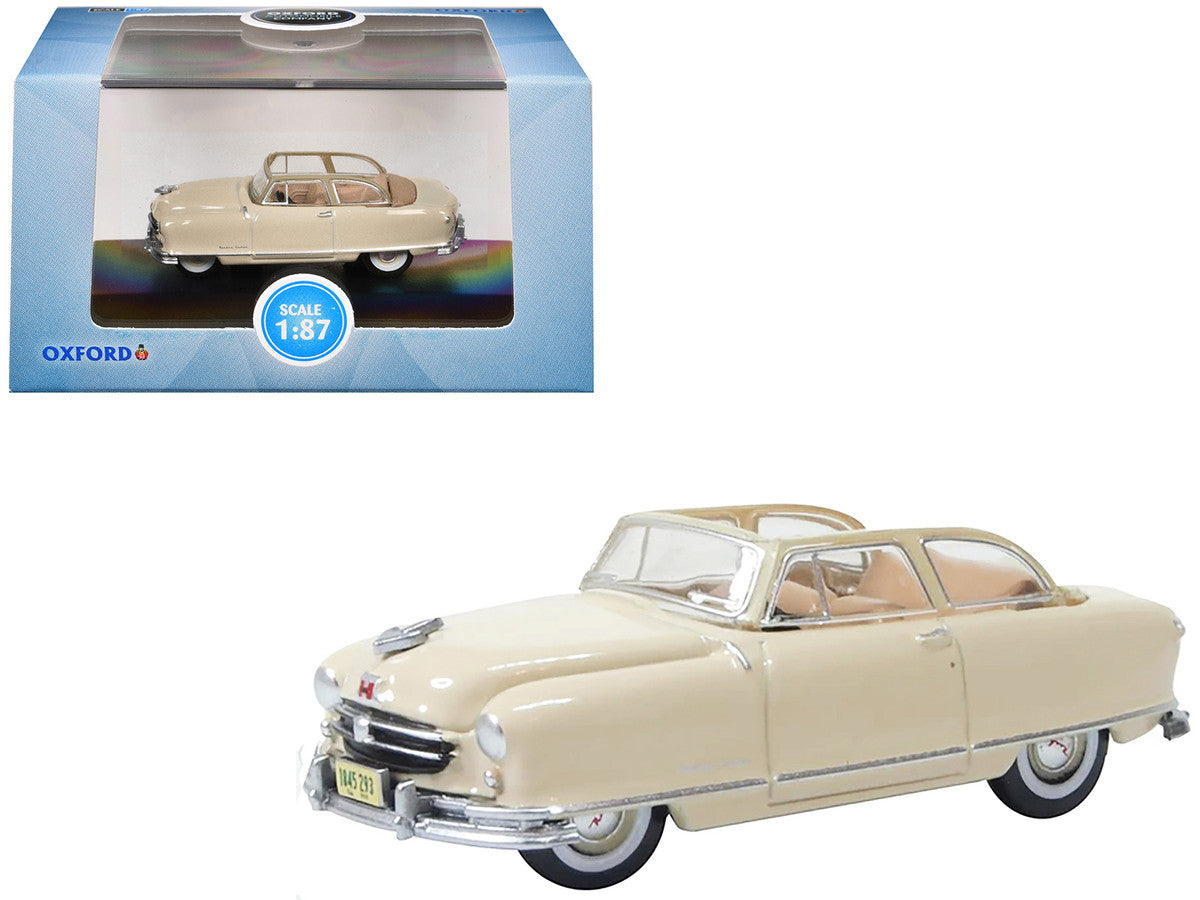 1950 Nash Rambler Custom Landau Convertible (Open) Champagne Ivory 1/87 (HO) Scale Diecast Model Car by Oxford Diecast Oxford Diecast