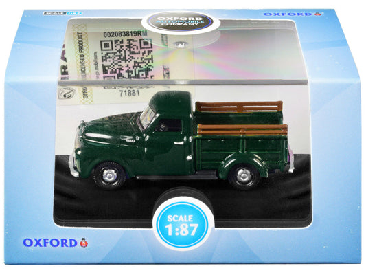 1948 Dodge B-1B Pickup Truck Dark Green 1/87 (HO) Scale Diecast Model Car by Oxford Diecast Oxford Diecast