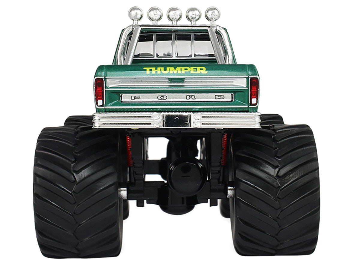 1975 Ford F-250 Monster Truck with 66-Inch Tires "Thumper" Green Metallic "Kings of Crunch" Series 1/43 Diecast Model Car by Greenlight Greenlight