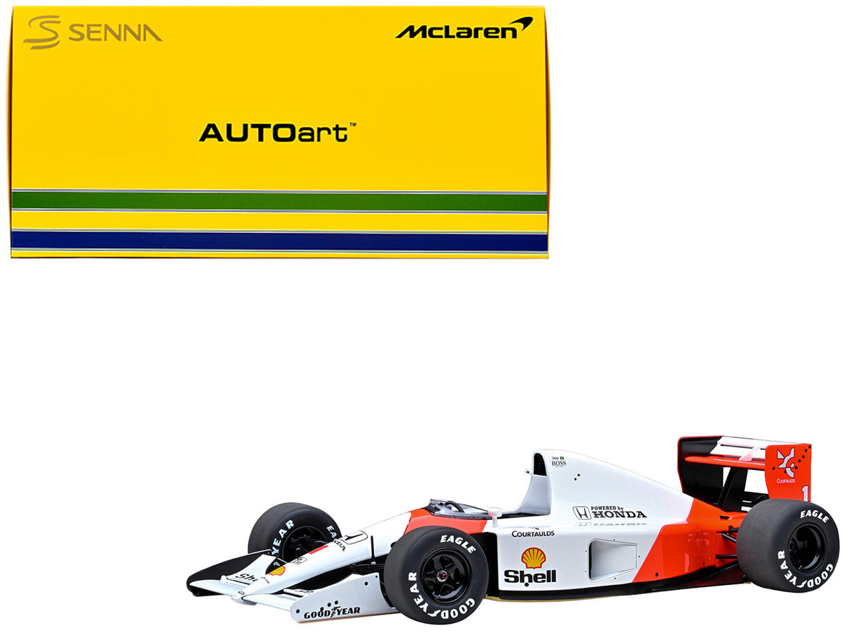 McLaren Honda MP4/6 #1 Ayrton Senna 2nd Place Formula One F1 Japanese GP (1991) (without McLaren Logo) 1/18 Model Car by Autoart Autoart