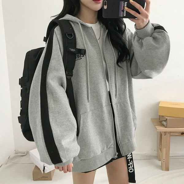 Loose Cardigan Jacket Thickened Plus Fleece Accent Plus