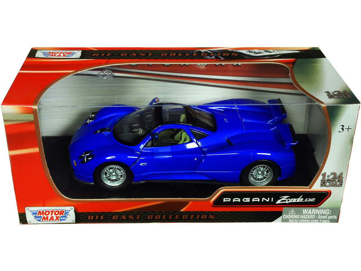 Pagani Zonda C12 Blue 1/24 Diecast Car Model by Motormax Motormax
