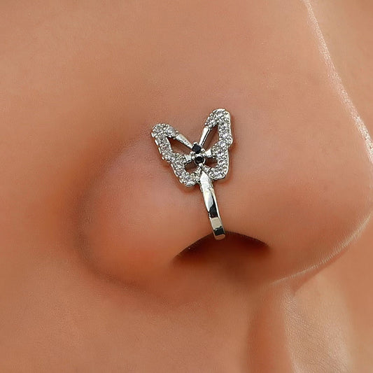 U-Shaped Butterfly Nose Ring LuxuryLifeWay Online Store