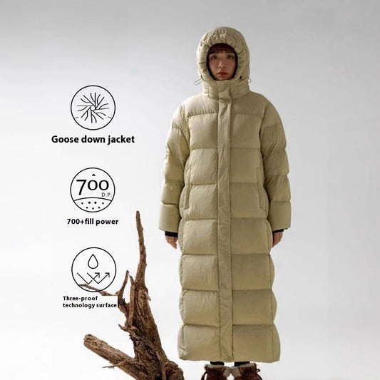 Down Jacket Goose Down Outdoor Thickened Ultra-long Coat LadyShow.Store