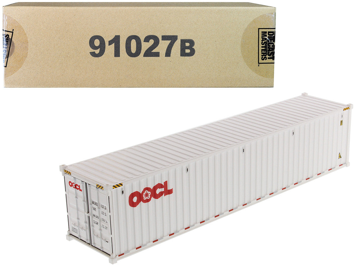40' Dry Goods Sea Container "OOCL" White "Transport Series" 1/50 Model by Diecast Masters Diecast Masters