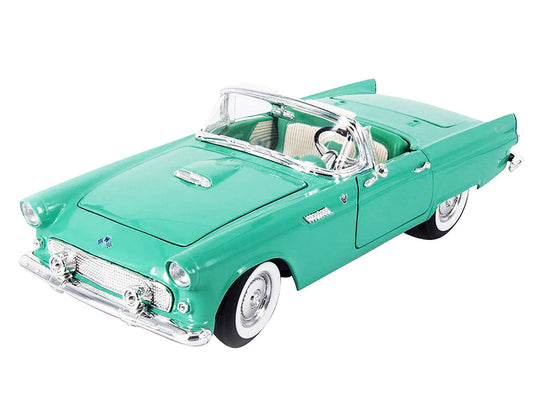 1955 Ford Thunderbird Convertible Turquoise 1/18 Diecast Model Car by Road Signature Road Signature
