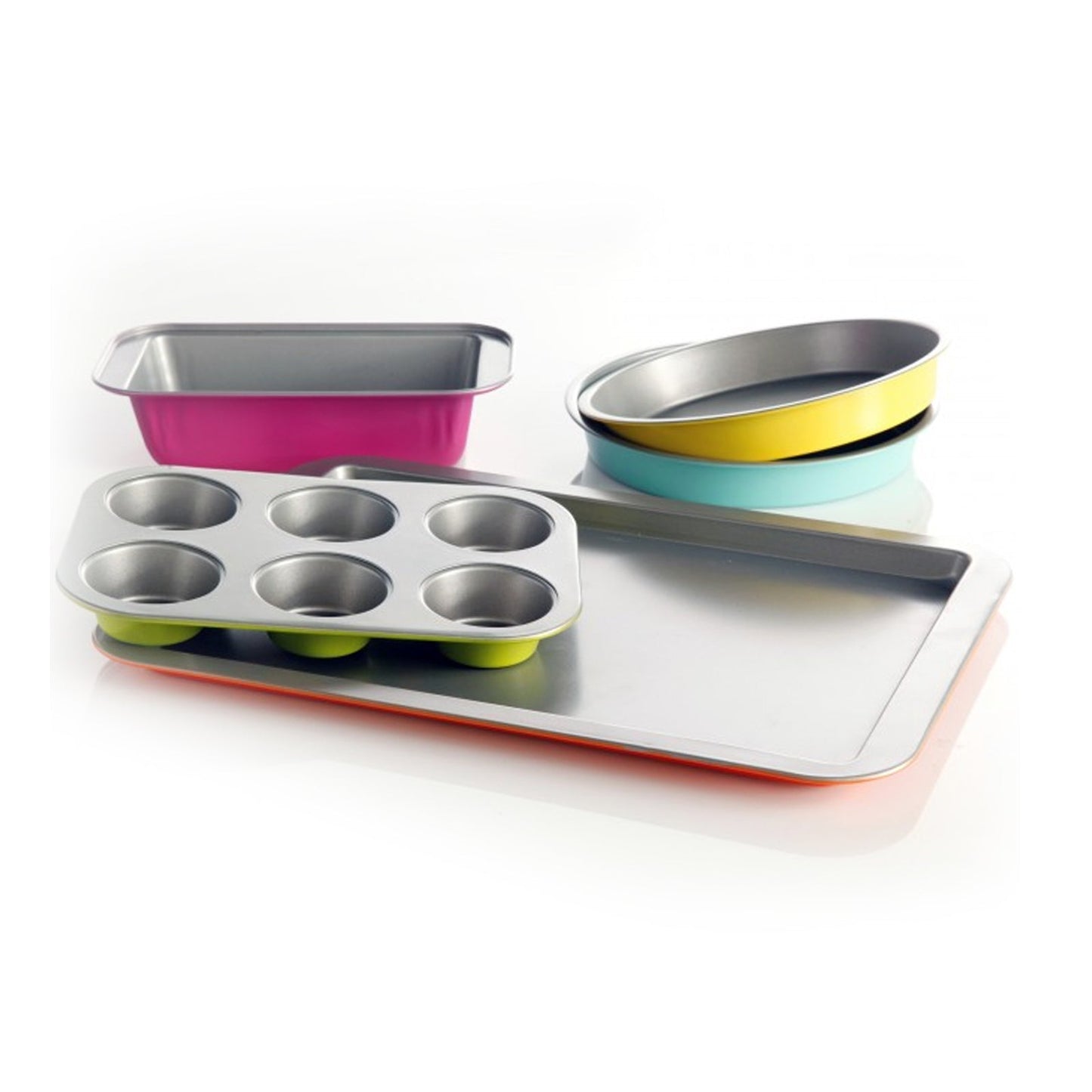 Gibson Home Color Splash Lyneham 5 pc Carbon Steel Bakeware Set W2B