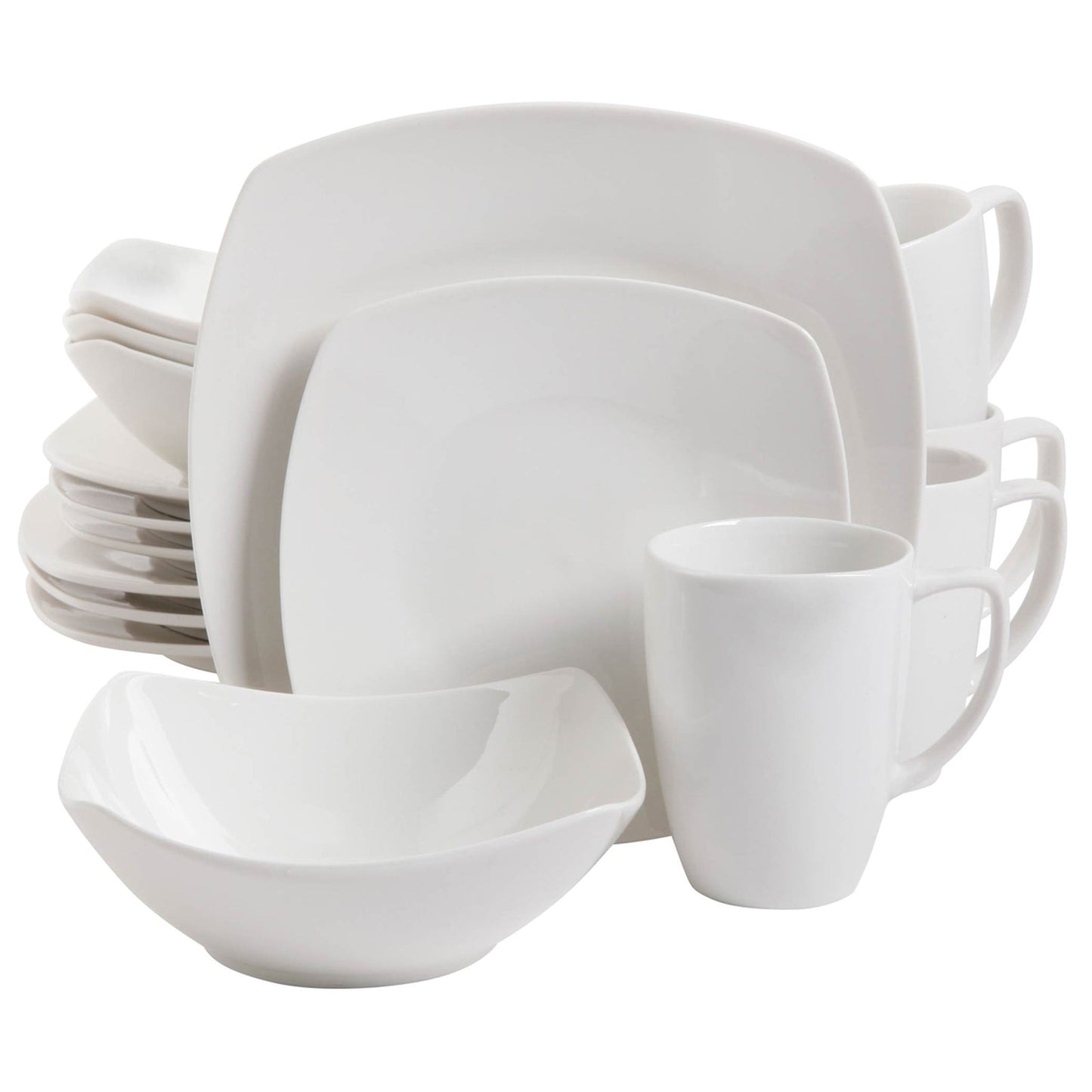 Zen Buffetware 16 piece Square Dinnerware Set W2B