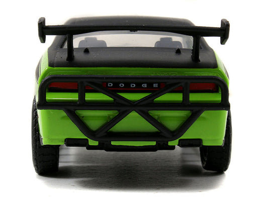 Letty's Dodge Challenger SRT8 Green with Matt Black Top and Hood and Black Stripes "Furious 7" (2015) Movie "Fast & Furious 25th Anniversary" Series 1/32 Diecast Car Model by Jada Jada