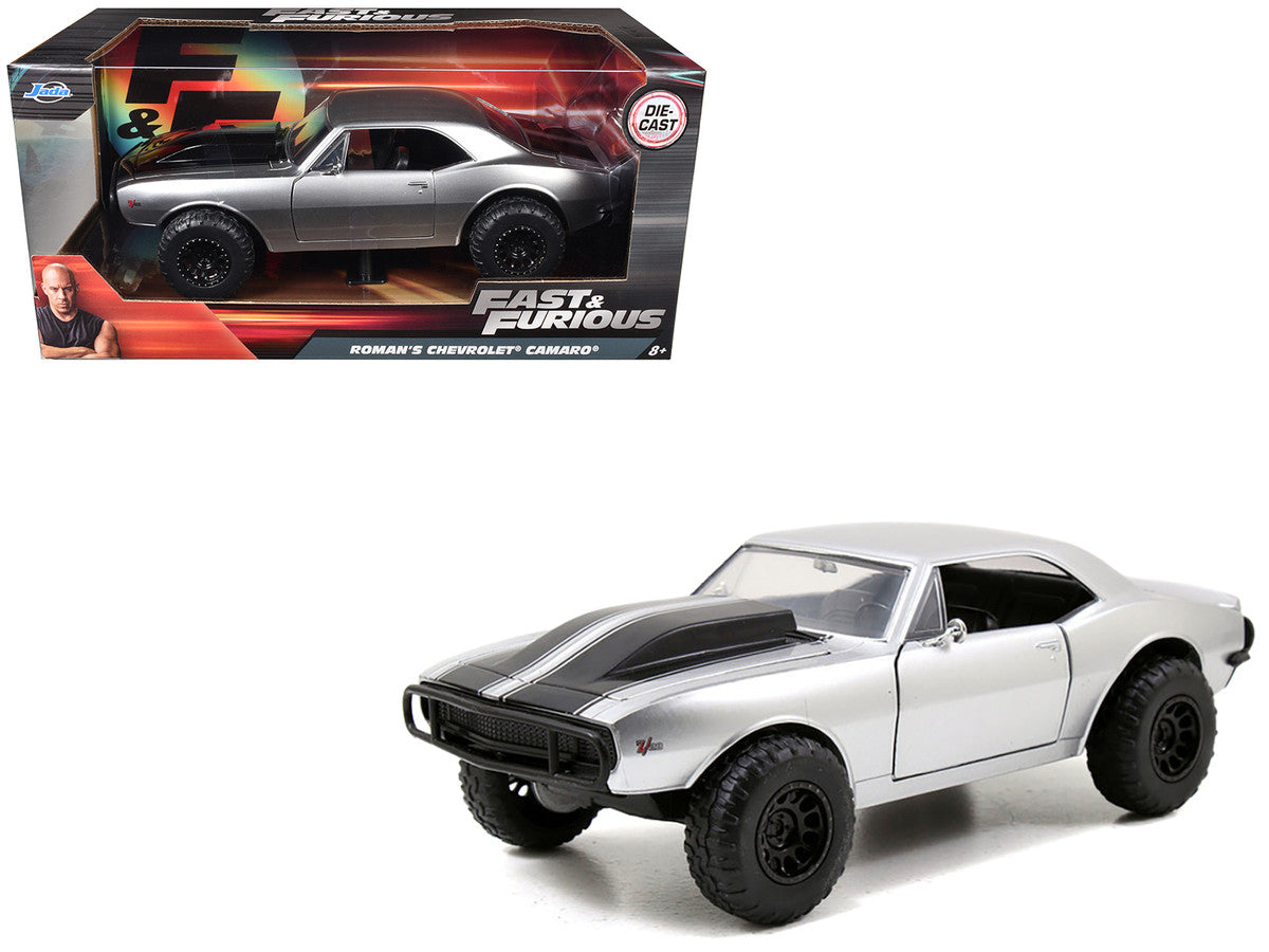 Roman's Chevrolet Camaro Z/28 Silver "Fast & Furious 7" Movie 1/24 Diecast Model Car by Jada Jada