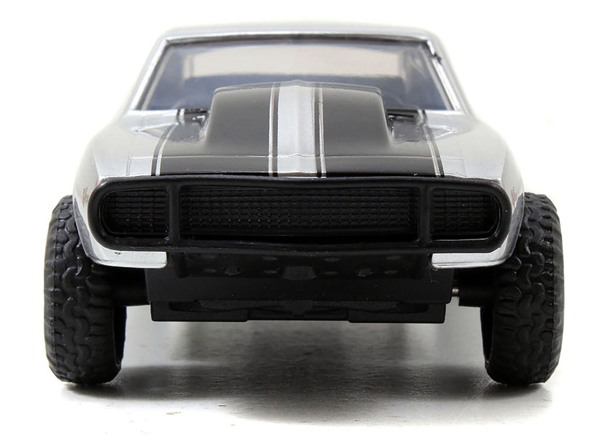 Roman's Chevrolet Camaro Z/28 Silver with Black Stripes "Fast & Furious 7" (2015) Movie 1/32 Diecast Model Car by Jada Jada
