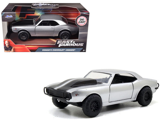 Roman's Chevrolet Camaro Z/28 Silver with Black Stripes "Fast & Furious 7" (2015) Movie 1/32 Diecast Model Car by Jada Jada