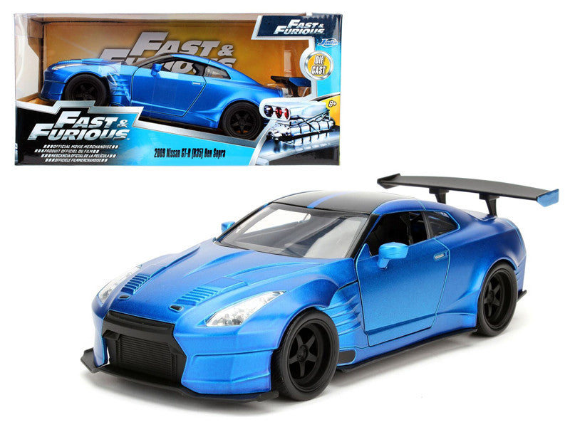 Brian's 2009 Nissan GTR R35 Blue Ben Sopra "Fast & Furious" Movie 1/24 Diecast Model Car by Jada Jada