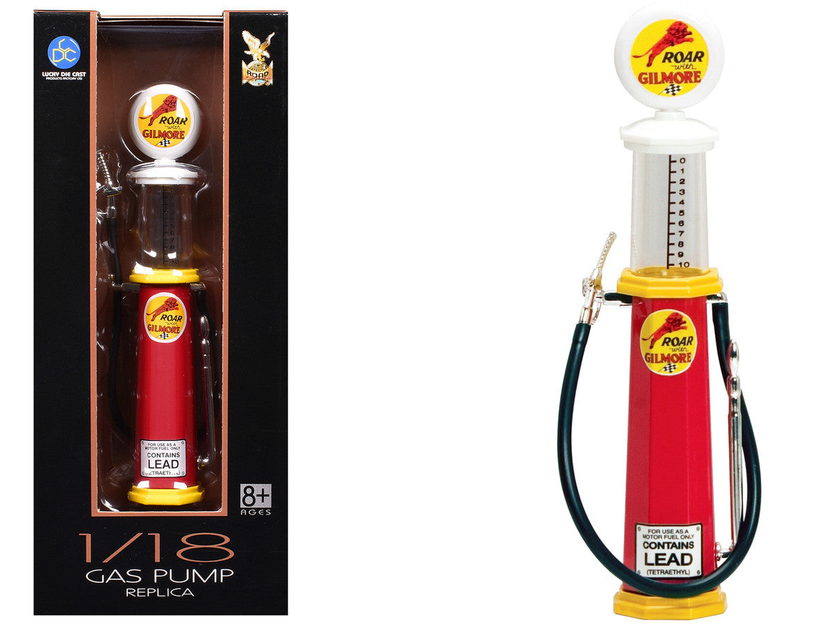 Roar Gilmore Gasoline Vintage Gas Pump Cylinder 1/18 Diecast Replica by Road Signature Road Signature