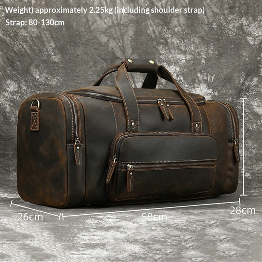 Men's Genuine Leather Handbag Large-Capacity Crossbody Bag CJD