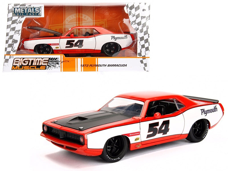 1973 Plymouth Barracuda #54 1/24 Diecast Model Car by Jada W2B