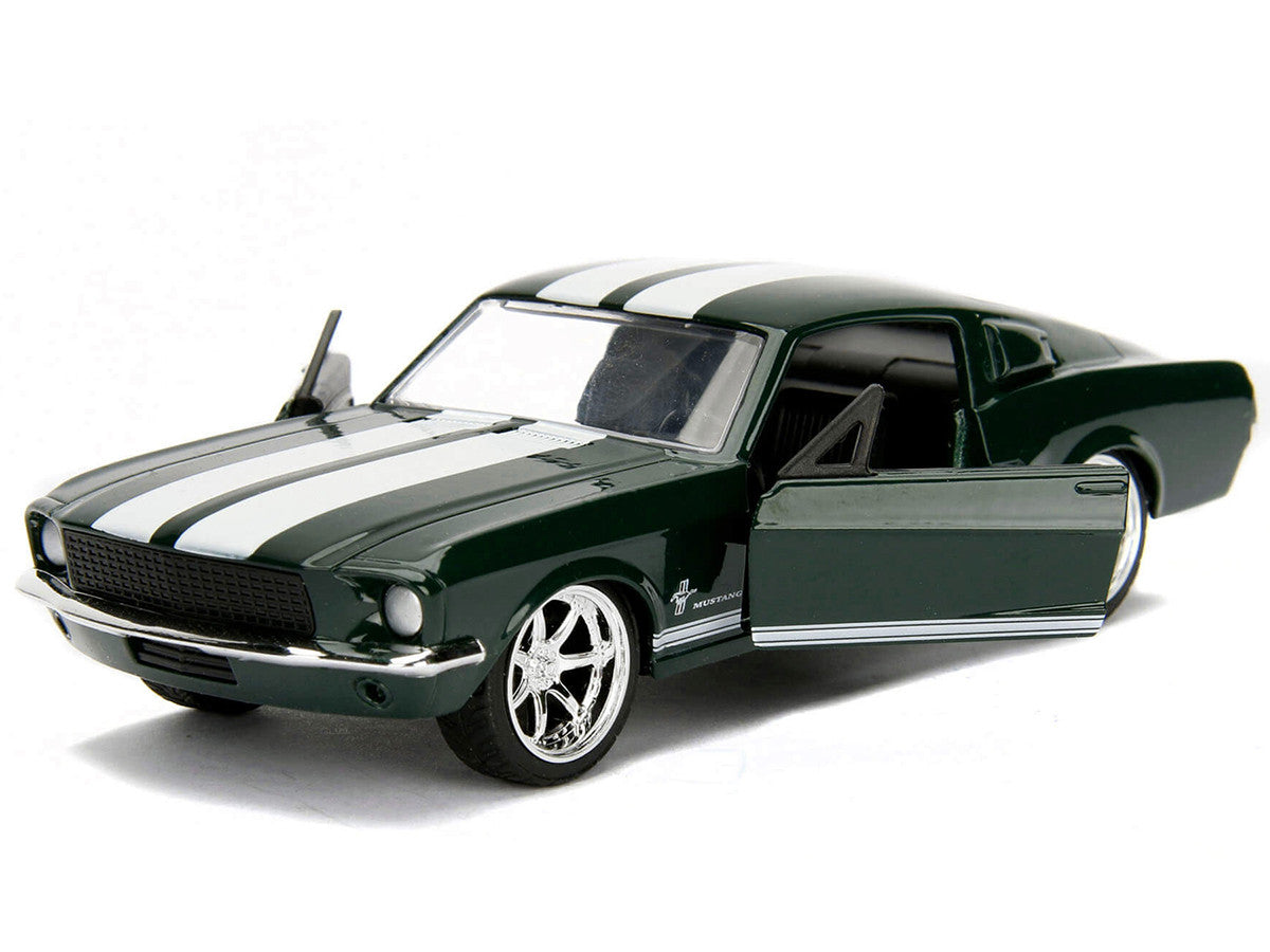 Sean's Ford Mustang Dark Green with White Stripes "Fast & Furious" Movie 1/32 Diecast Model Car by Jada Jada