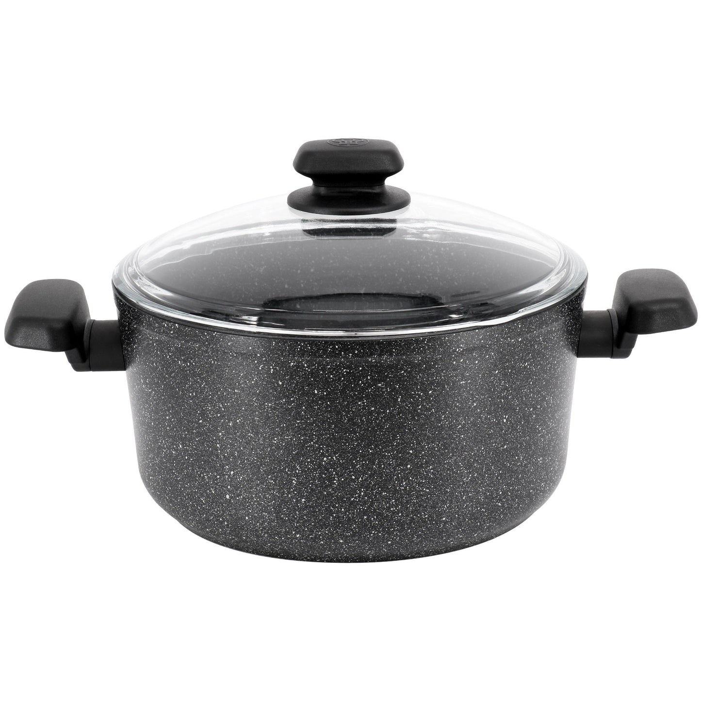 Korkmaz Ornella Non Stick 11 Inch 8 Liter Casserole with Lid in Black W2B