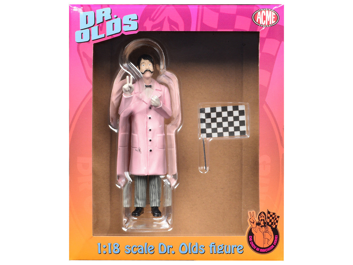 "Dr. Olds" Figure with Flag for 1/18 Scale Models by ACME Acme