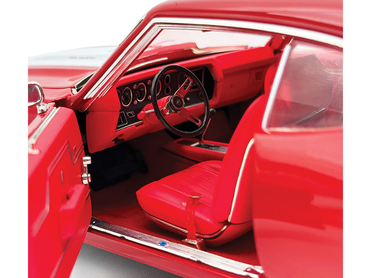 1970 Chevrolet Chevelle SS 454 LS6 Cranberry Red with White Stripes and Red Interior Limited Edition to 454 pieces Worldwide 1/18 Diecast Model Car by ACME Acme