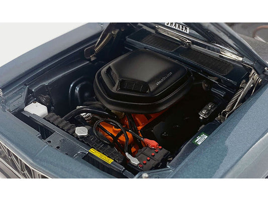 1971 Plymouth HEMI Cuda Convertible Winchester Gray with Black Soft Top Limited Edition to 354 pieces Worldwide 1/18 Diecast Model Car by ACME-1
