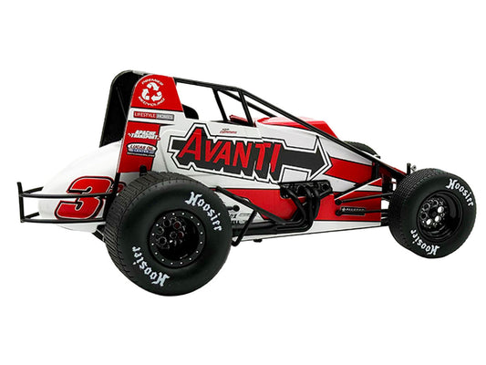 USAC Sprint Car #3P Kyle Cummins "Avanti" Champion "USAC Sprint Car National Championship" (2025) 1/18 Diecast Model Car by ACME-1