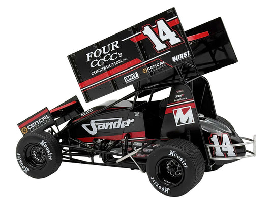 Winged Sprint Car #14 Spencer Bayston "Four CCCC's Construction - Sander" Jason Meyers Racing (2025) 1/18 Diecast Model Car by ACME-1