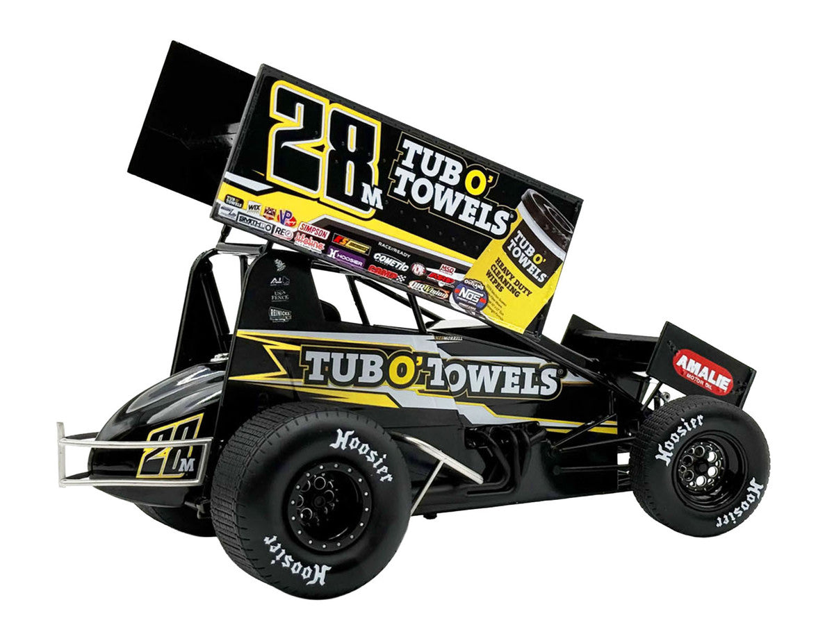Winged Sprint Car #28M Conner Morrell "Tub O' Towels" (2026) 1/18 Diecast Model Car by ACME Acme