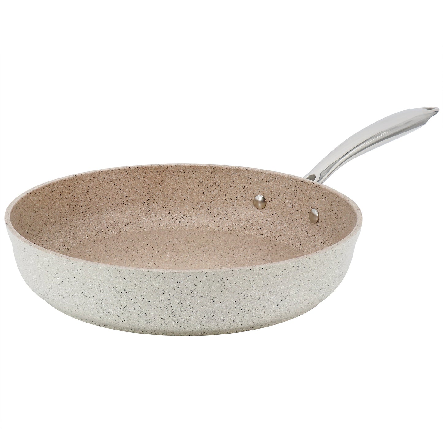 Korkmaz Granita Aluminum Nonstick 12 Inch Frying Pan in Tan W2B