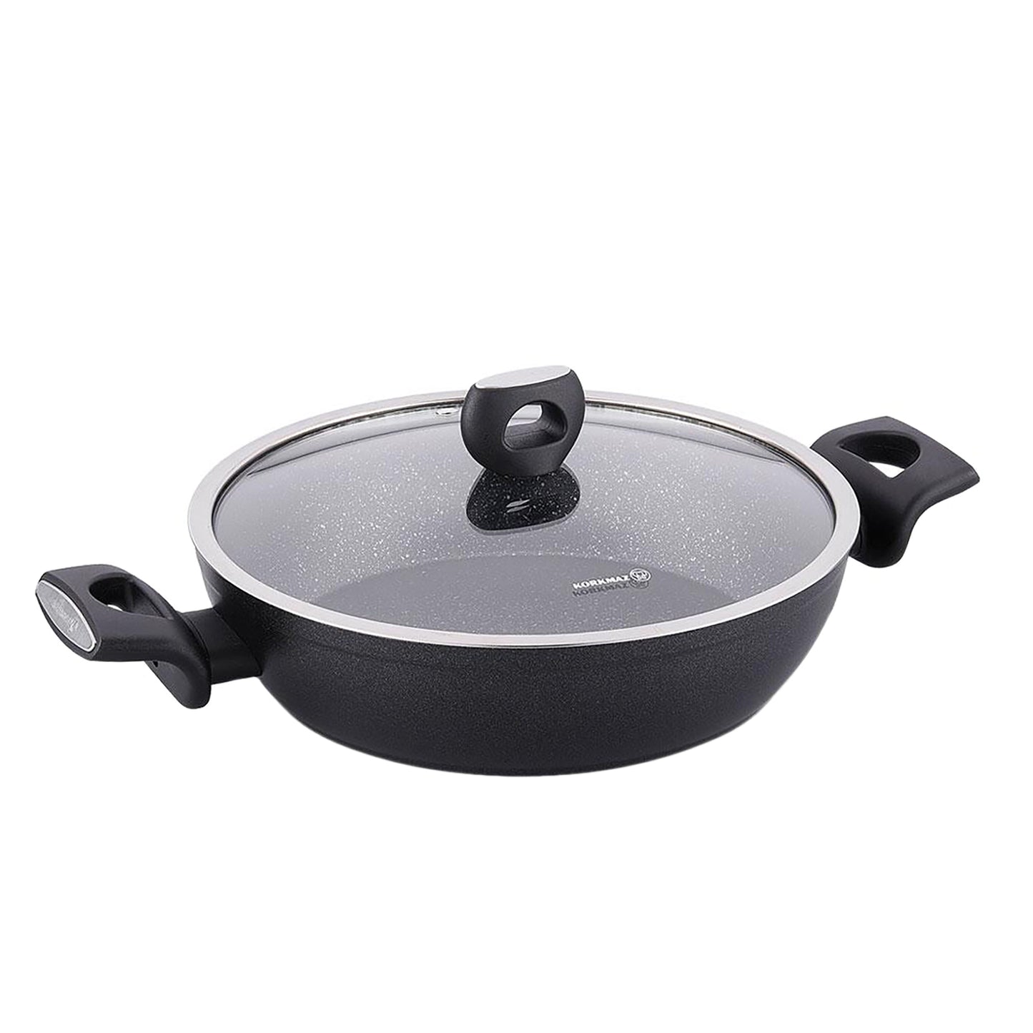 Korkmaz Nora 2 Piece 2.2 Liter Alumium Nonstick Low Casserole Dish with Lid W2B