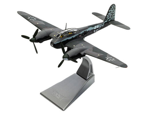 Messerschmitt Me 410A-1 Aircraft "U5+FE Lt. Rudolf Abrahamczik 14./KG.2 Laon-Athies Airfield France" (1943) German Luftwaffe "The Aviation Archive" Series 1/72 Diecast Model Car by Corgi Corgi