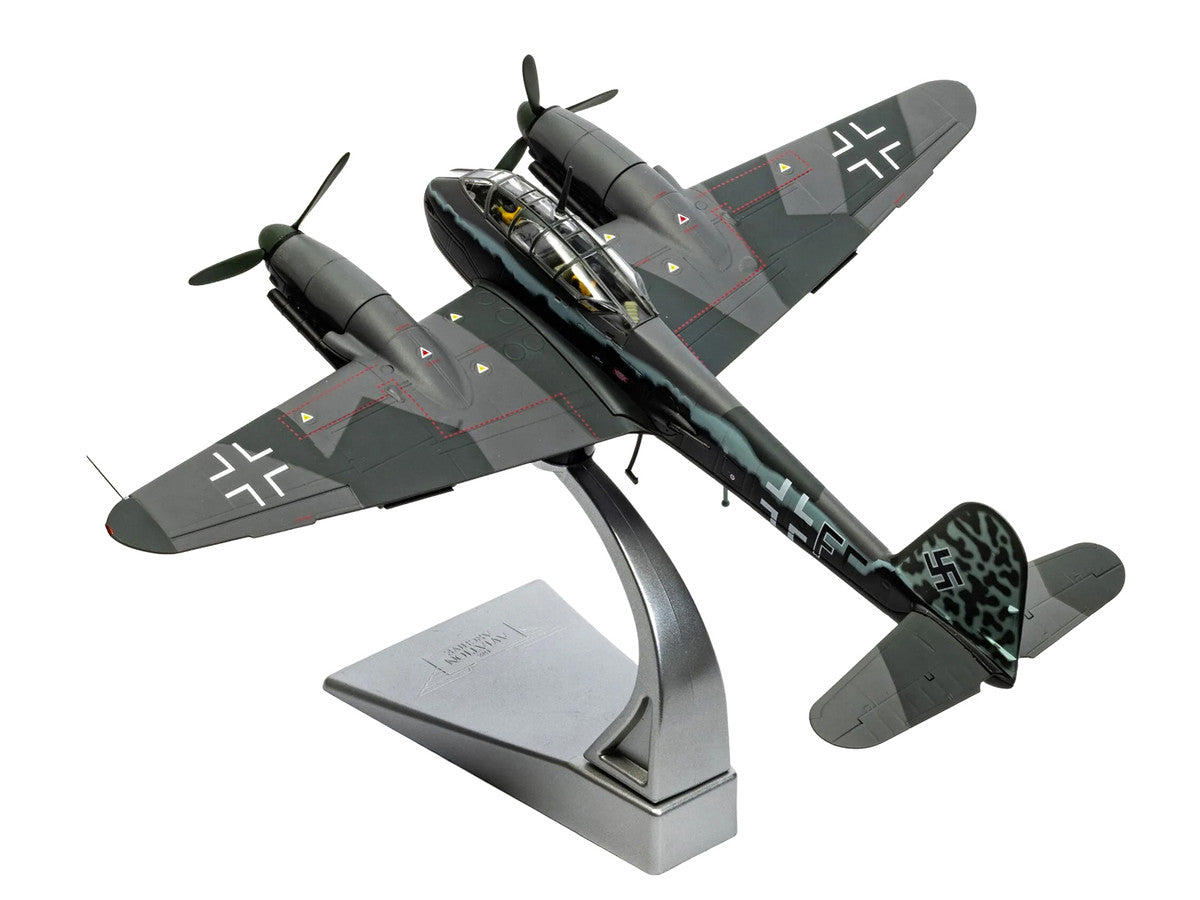 Messerschmitt Me 410A-1 Aircraft "U5+FE Lt. Rudolf Abrahamczik 14./KG.2 Laon-Athies Airfield France" (1943) German Luftwaffe "The Aviation Archive" Series 1/72 Diecast Model Car by Corgi Corgi